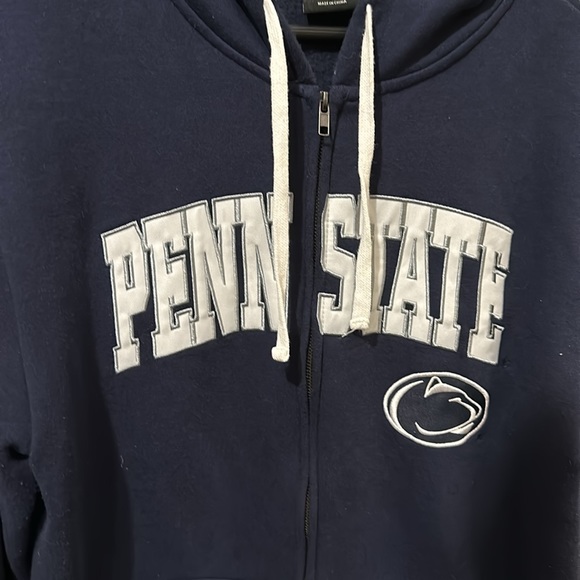 Penn State University Zip Up Hoodie - Navy and White embroidered - Picture 4 of 5
